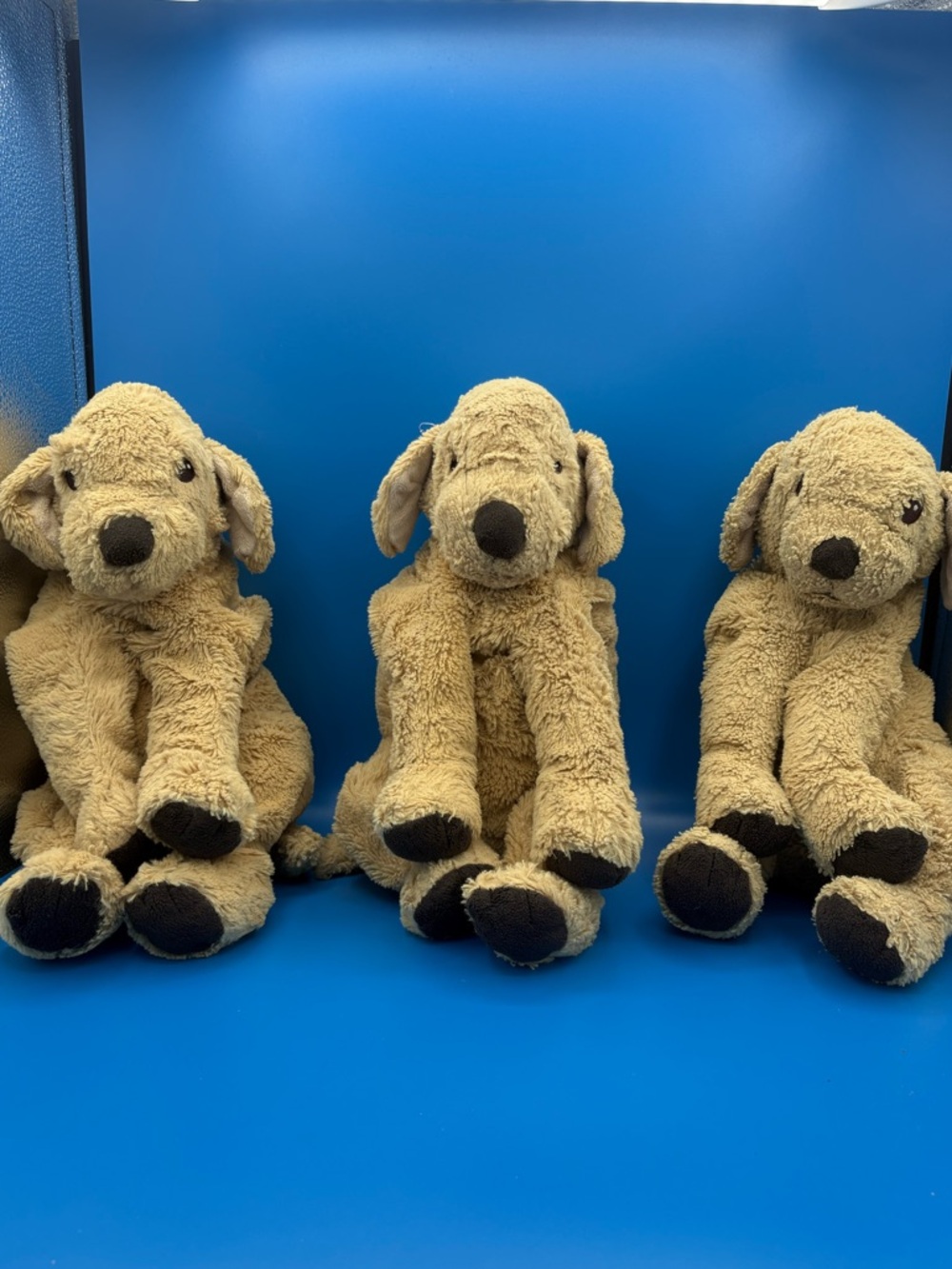 3 IKEA Gosig Golden Retriever set of trio Stuffed Animal puppy Dogs Plush